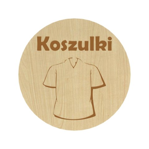 KLON PLAKIETKI TABLICZKI NA SZUFLADY ORGANIZERY POJEMNIKI KOSZULKI 8 CM