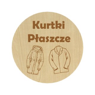 KLON PLAKIETKI TABLICZKI NA SZUFLADY ORGANIZERY POJEMNIKI KURTKI PŁASZCZE 8 CM