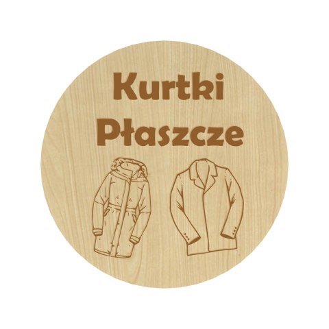KLON PLAKIETKI TABLICZKI NA SZUFLADY ORGANIZERY POJEMNIKI KURTKI PŁASZCZE 8 CM