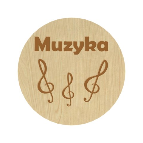 KLON PLAKIETKI TABLICZKI NA SZUFLADY ORGANIZERY POJEMNIKI MUZYKA DEKOR 8 CM