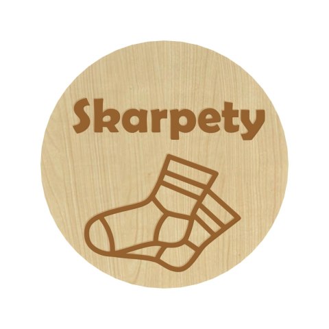 KLON PLAKIETKI TABLICZKI NA SZUFLADY ORGANIZERY POJEMNIKI SKARPETKI 8 CM