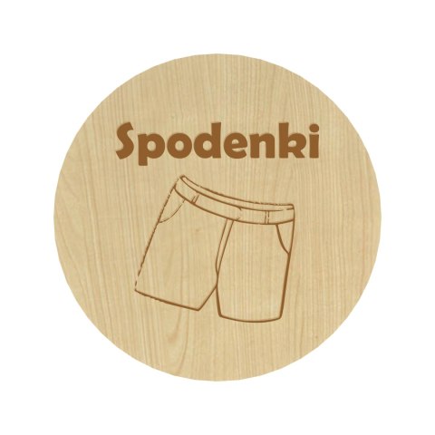 KLON PLAKIETKI TABLICZKI NA SZUFLADY ORGANIZERY POJEMNIKI SPODENKI 8 CM