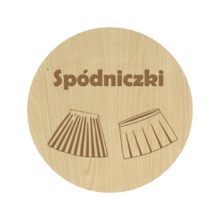 KLON PLAKIETKI TABLICZKI NA SZUFLADY ORGANIZERY POJEMNIKI SPÓDNICZKI 8 CM