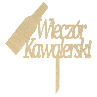 KLON TOPPER NA TORT WIECZÓR KAWALERSKI BUTELKA DEKORACJA DO KWIATÓW TOPER