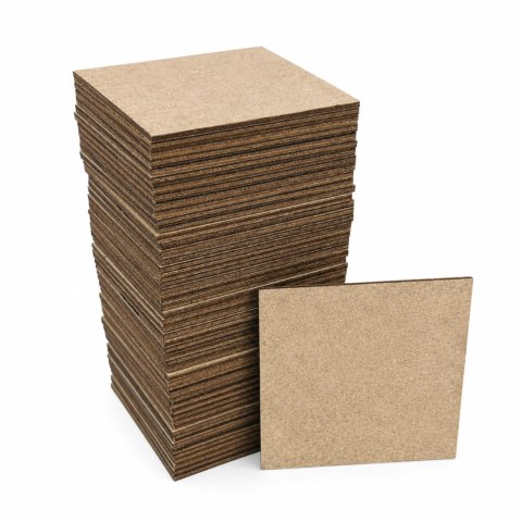 Kwadraty Drewniane Kwadrat do Ozdabiania Malowania 50 SZTUK 10 x 10 cm SUROWY