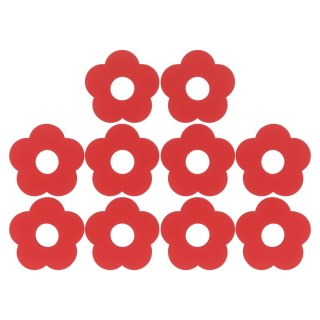 Kwiatek Kwiatki Kwiatuszek Kwiatuszki 3 cm CZERWONE do Rękodzieła 10 sztuk