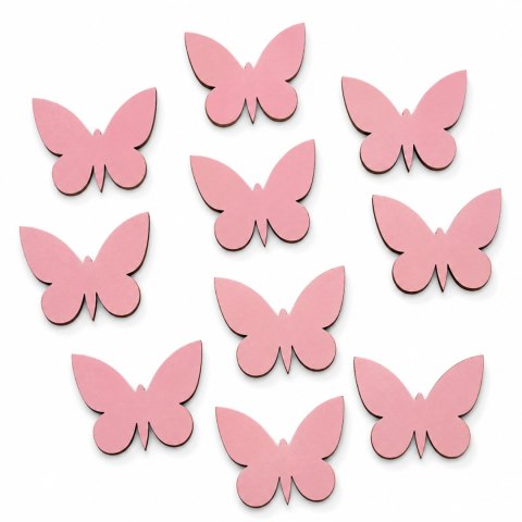 MOTYL MOTYLEK RÓŻOWE MOTYLKI MOTYL SCRAPKI DEKOR OZDOBA 2 CM ZESTAW 10 SZT.