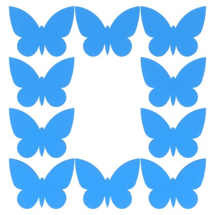 Motyl Motylek Motylki do Rękodzieła Prac Plastycznych 5 cm NIEBIESKI 10 szt.