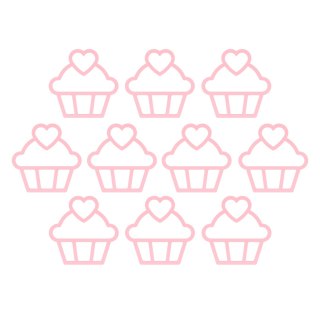 Muffinka RÓŻOWA Muffinki Babeczki Babeczka Dekoracja Ozdoba 5 cm 10 sztuk
