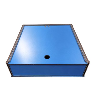 NIEBIESKIE PUDEŁKO DUŻE SZKATUŁKA NA PAMIĄTKI DROBIAZGI BIŻUTERIĘ DECOR 20 CM