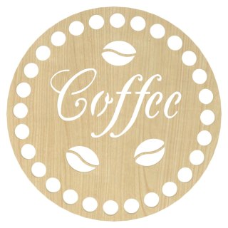 Podkładka pod Kubek Szklankę Baza do Szydełkowania Coffee z Ziarnami KLON