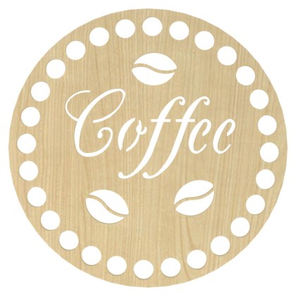 Podkładka pod Kubek Szklankę Baza do Szydełkowania Coffee z Ziarnami KLON