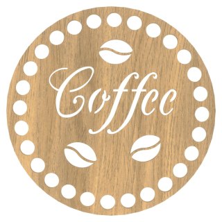 Podkładka pod Kubek Szklankę Baza do Szydełkowania Coffee z Ziarnami LANCELOT