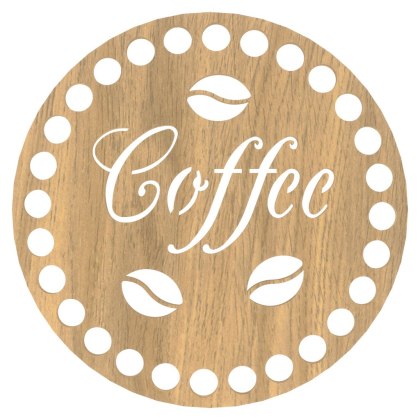 Podkładka pod Kubek Szklankę Baza do Szydełkowania Coffee z Ziarnami LANCELOT