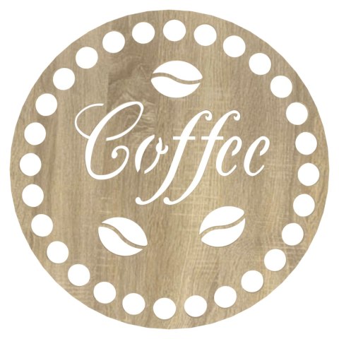 Podkładka pod Kubek Szklankę Baza do Szydełkowania Coffee z Ziarnami SONOMA
