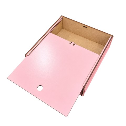 RÓŻOWE PUDEŁKO DUŻE SZKATUŁKA NA PAMIĄTKI DROBIAZGI BIŻUTERIĘ DIY 20 CM