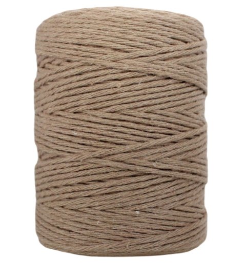 Sznurek do Makramy Bawełniany Skręcany Ekologiczny Beżowy 150m 2mm Sznurek do Makramy Bawełniany Skręcany Ekologiczny Beżowy 150m 2mm